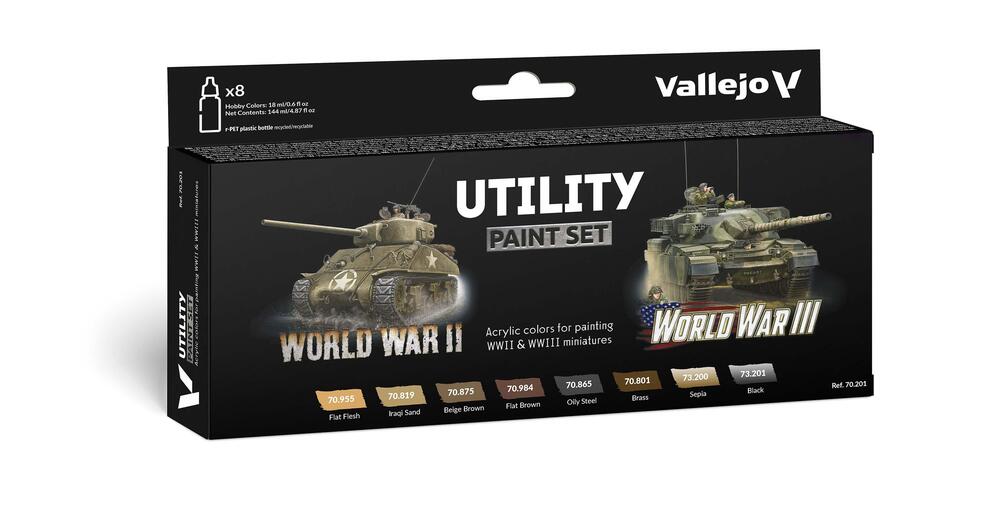 Vallejo - Utility Paint Set WWII & WWIII - WWII / 8 Colors set