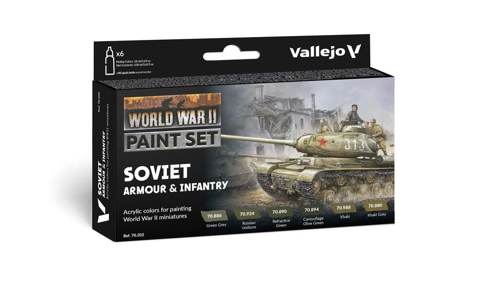 Vallejo - Soviet Armour & Infantry - WWII / 6 Colors set