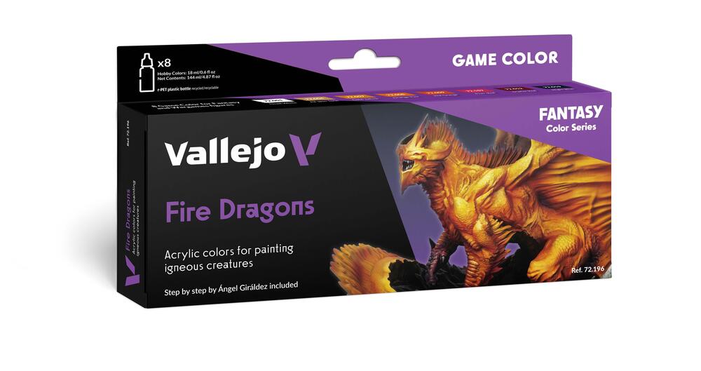 Vallejo - Game Color - 8 Colors set - Fire Dragons