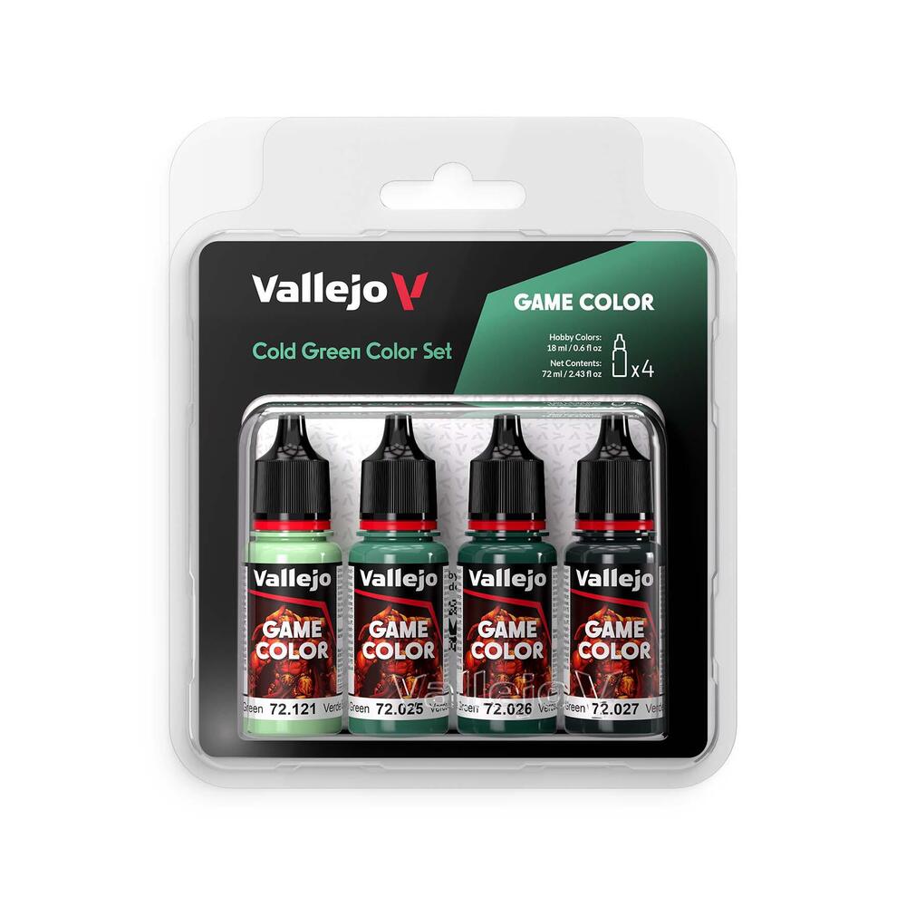 Vallejo - Game Color - 4 Colors - Cold green Color Set