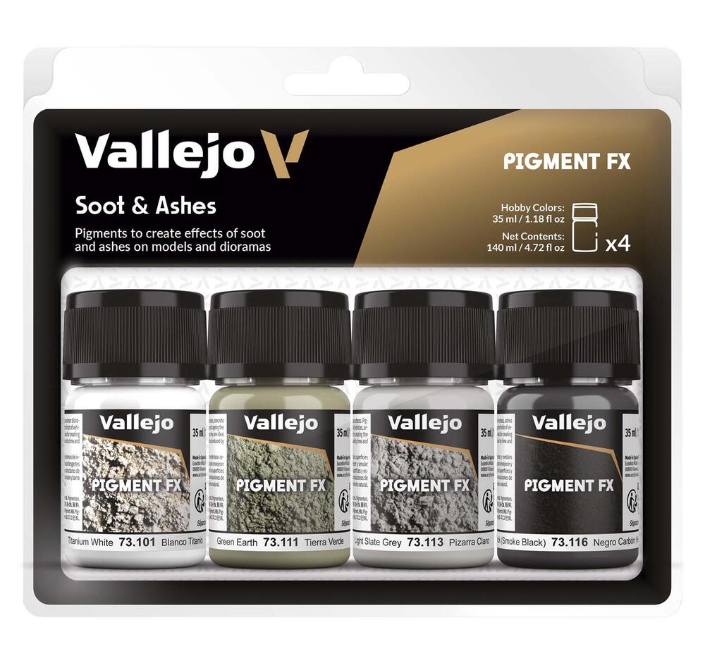 Vallejo - Pigments - Set Soot & Ashes 35ml