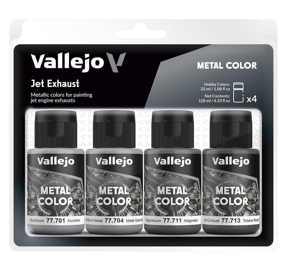 Vallejo - Metal Color - Jet Exhaust 4 Color Acrylic Paint Set