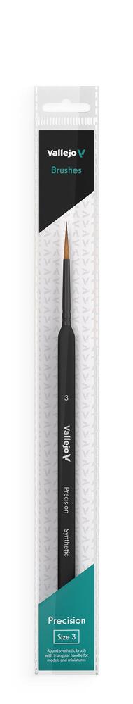 Vallejo - Brush - Precision - Round Synthetic Brush, Triangular Handle No. 3 - Image 2