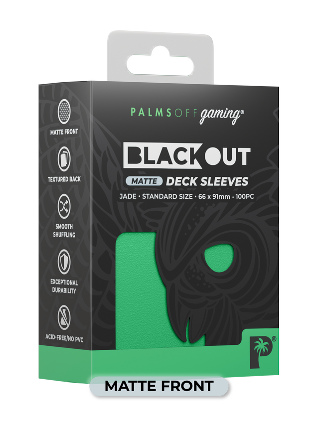 Palms Off Blackout Deck Sleeves (100) Jade Matte