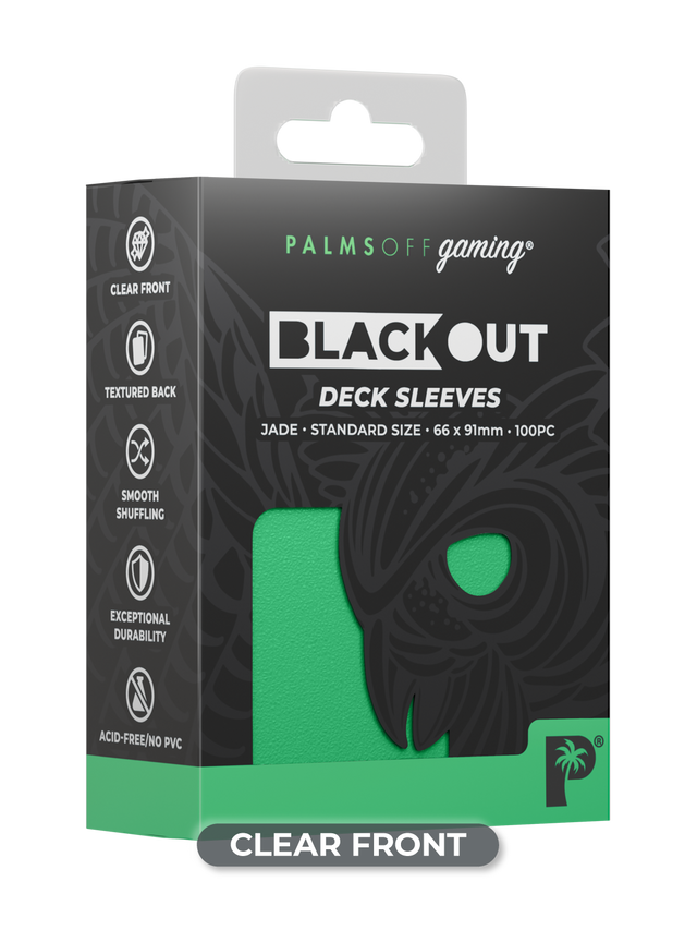 Palms Off Blackout Deck Sleeves (100) Jade