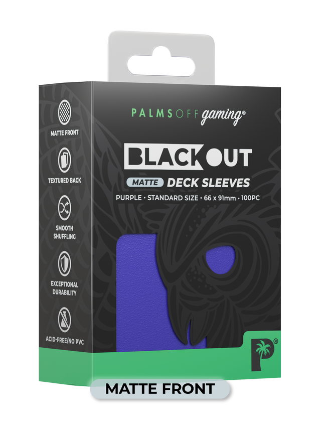 Palms Off Blackout Deck Sleeves (100) Purple Matte