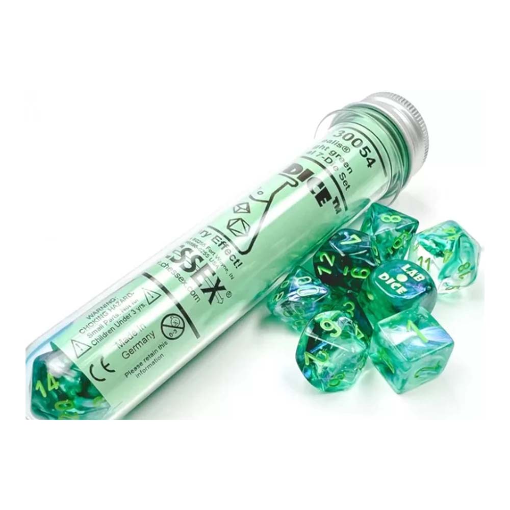 Chessex - Borealis Polyhedral Kelp/Light Green