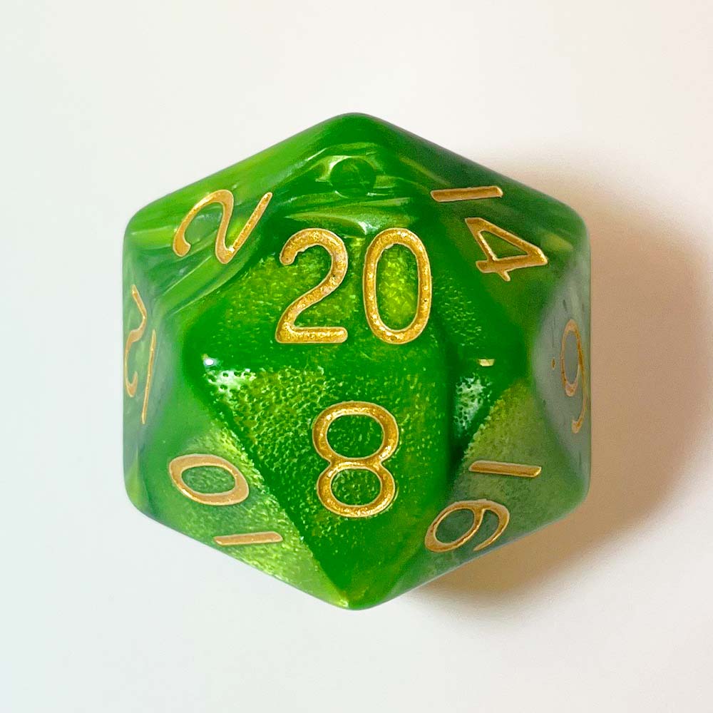 MDG - Mega Acrylic d20: Combo Attack Green/L.