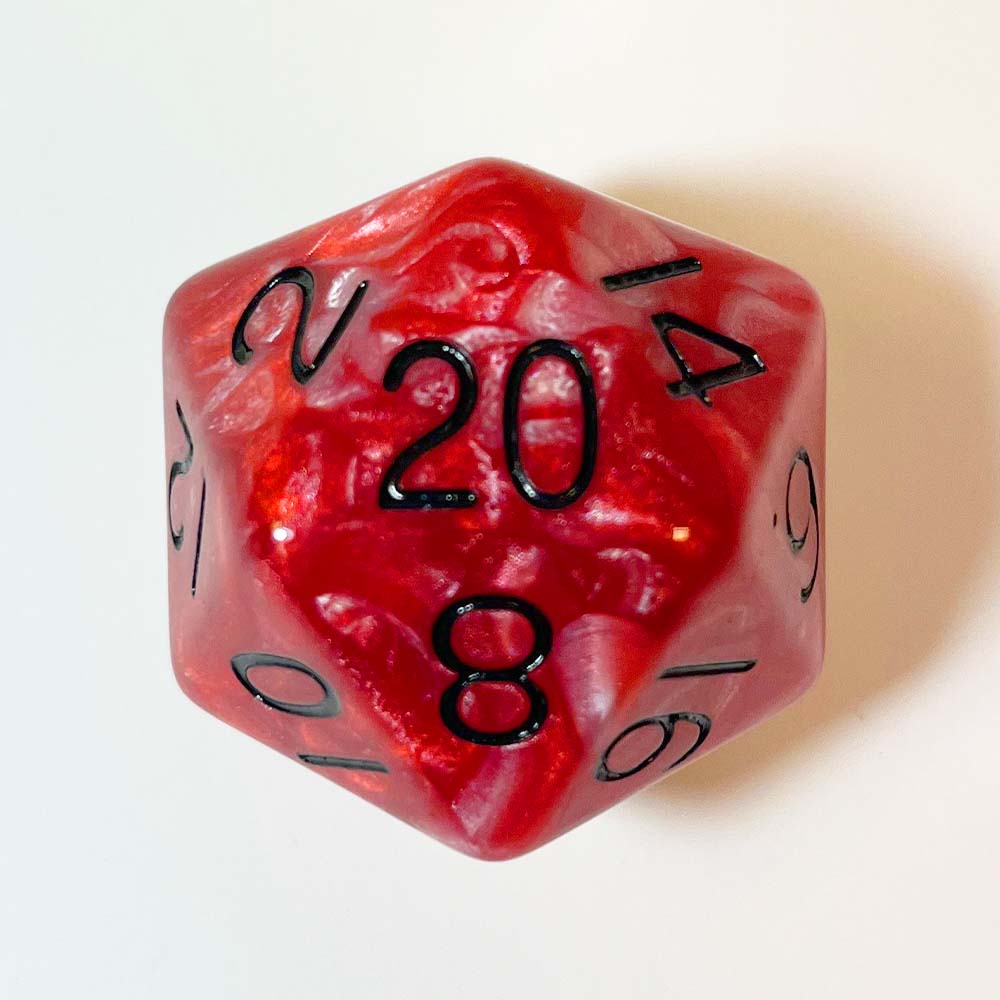 MDG - Mega Acrylic d20: Combo Attack Red/White