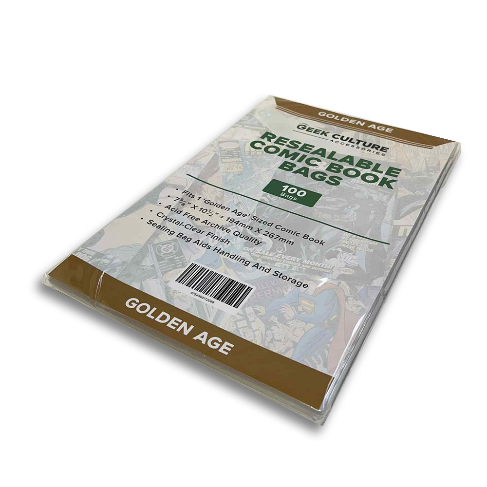 Geek Culture - Comic Bag Resealable Golden Age (100ct)
