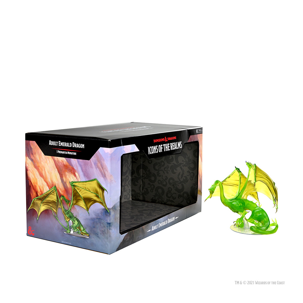 D&D Icons of the Realms: Adult Emerald Dragon Premium Figure