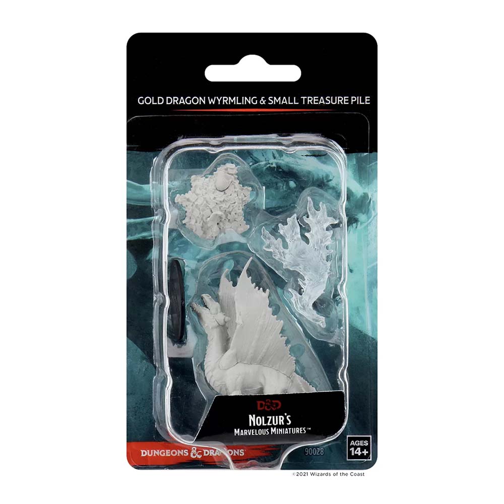 D&D Nolzur's Marvelous Miniatures: Gold Dragon Wyrmling & Small Tre