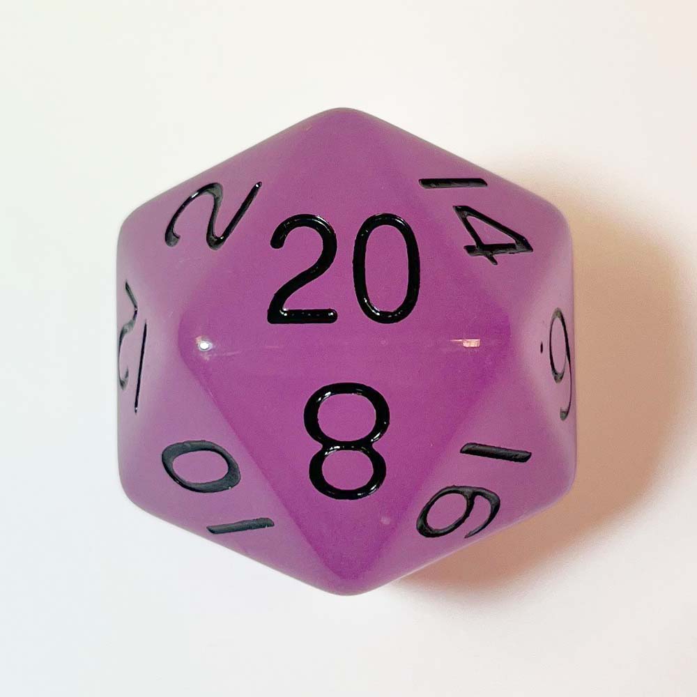 MDG - Mega Acrylic d20: Glow Purple
