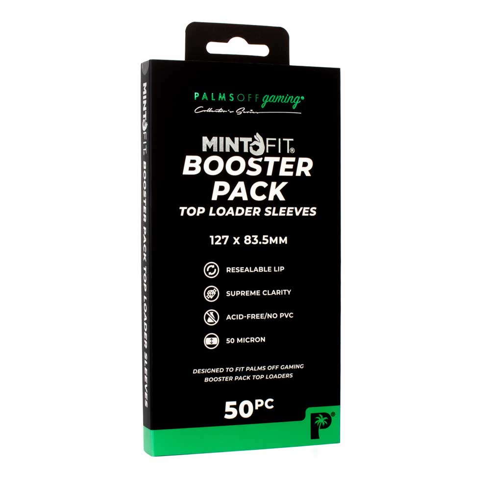Palms Off Mint-Fit Booster Pack Top Loader Sleeves - 50pc