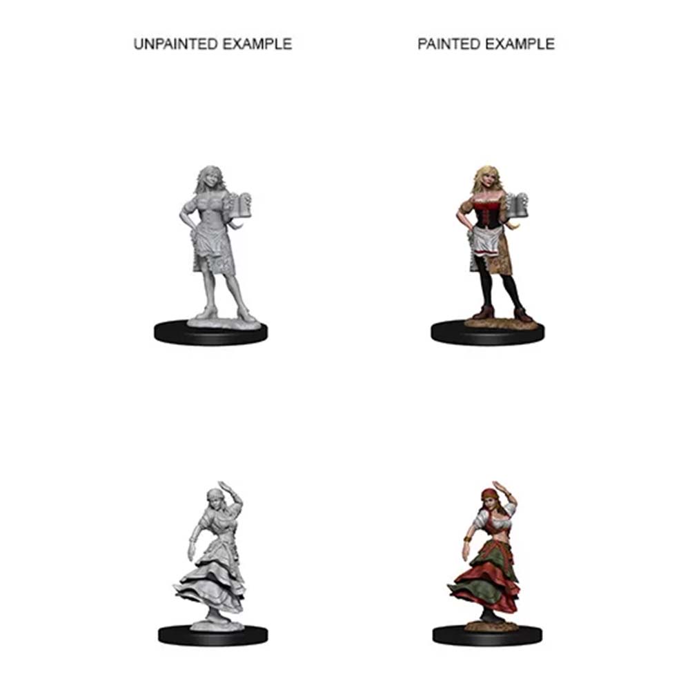 Pathfinder Deep Cuts Unpainted Minis: Bartender/Dancing Girl