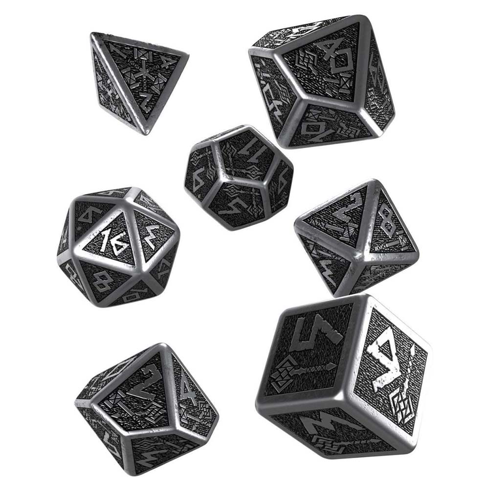 QW - Metal Dwarven Dice Set