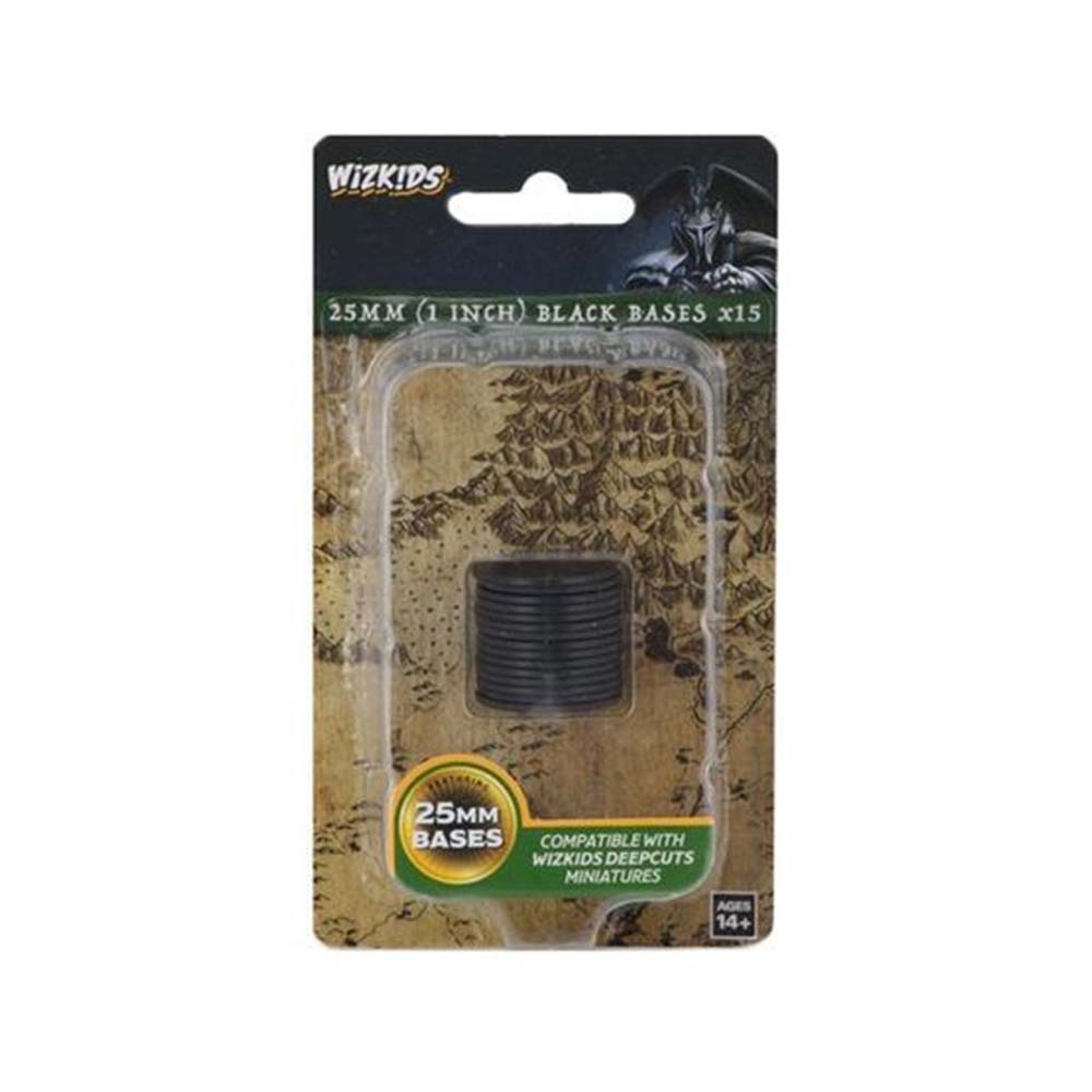 WizKids - Black 25mm Round Base - 15 ct.