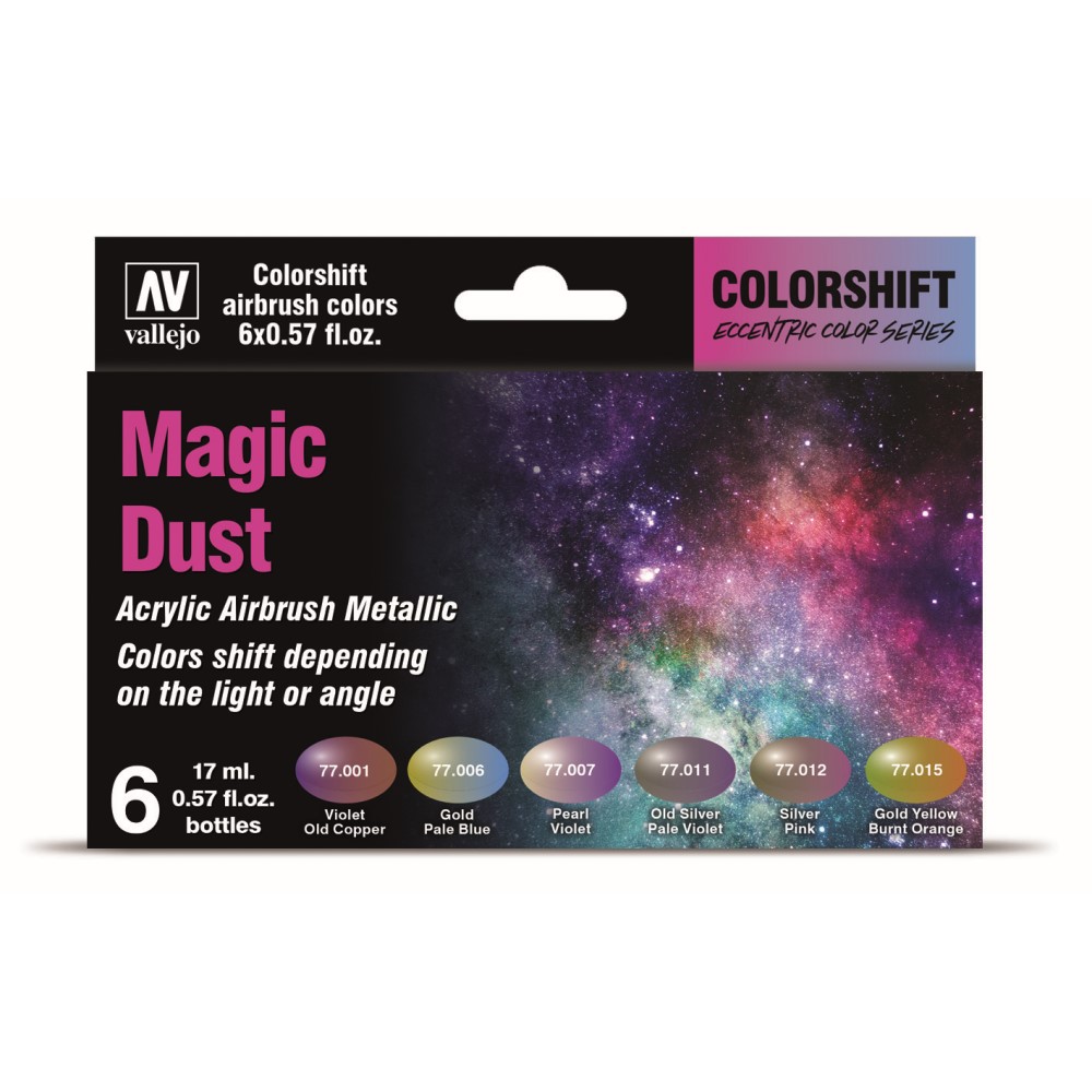 Vallejo - Eccentric - The Shifters Magic Dust (6 Color Set) Acrylic Airbrush Paint