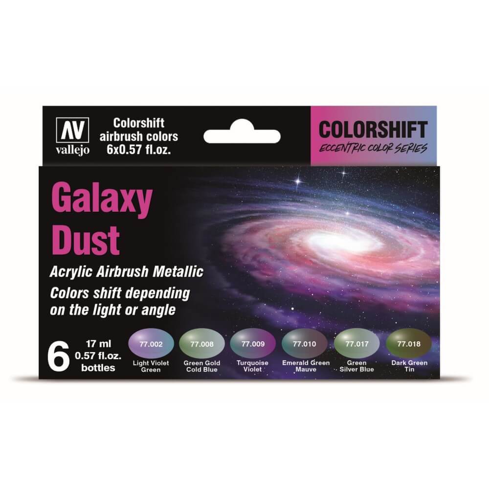 Vallejo - Eccentric - The Shifters Galaxy Dust (6 Color Set) Acrylic Airbrush Paint