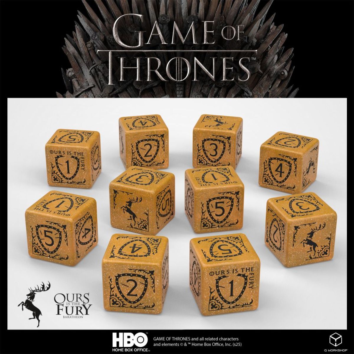 QW – Game of Thrones Dice Set: Baratheon (10 x D6)