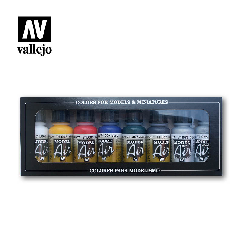 Vallejo - Model Air - Basic Colors 8 Color Set