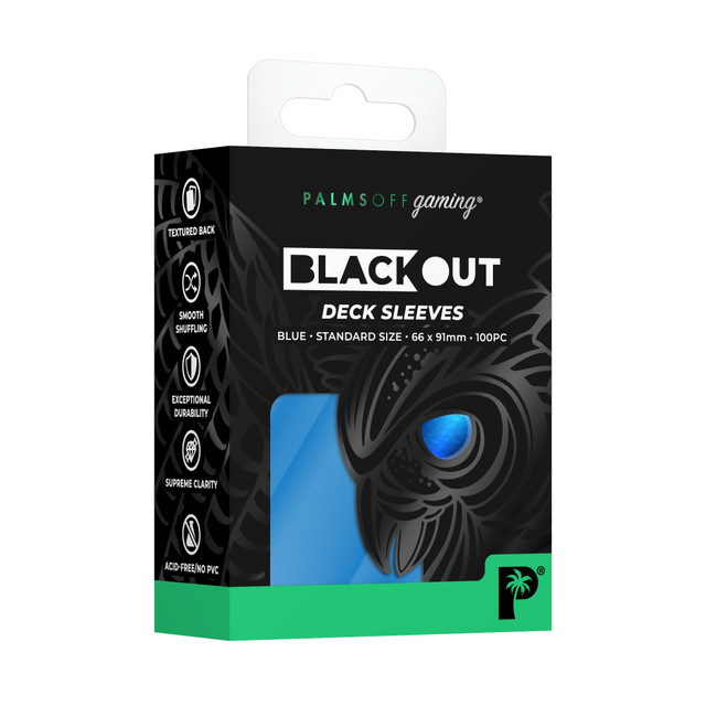 Palms Off Blackout Deck Sleeves (100) Blue