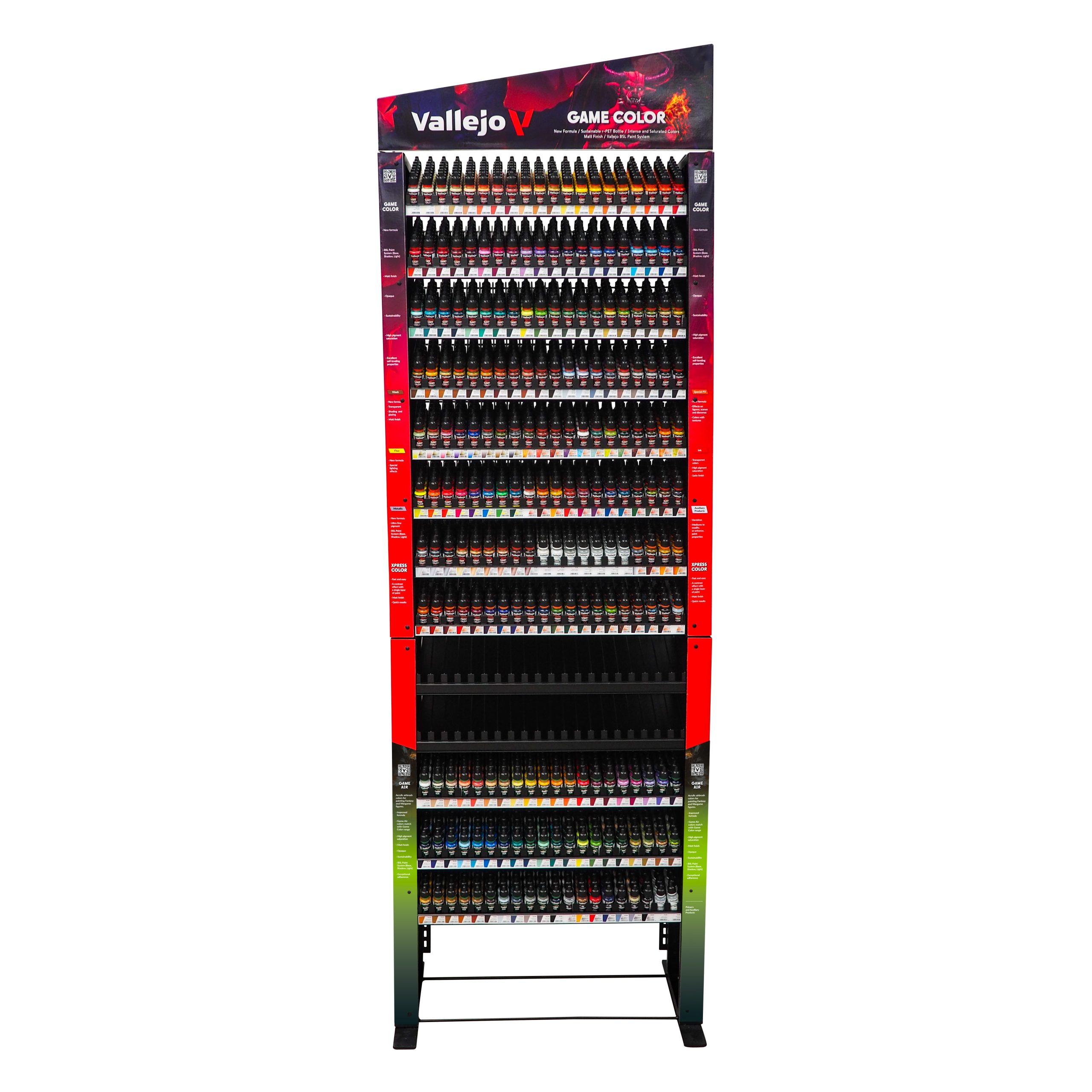 Vallejo - Game Fusion Air & Color - Complete Range Stand Display (Stand with Stock)
