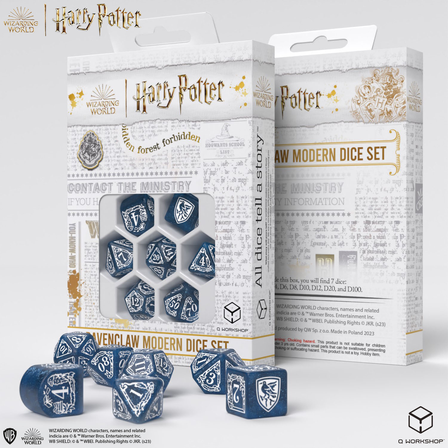QW - Harry Potter. Ravenclaw Modern Dice Set - Blue