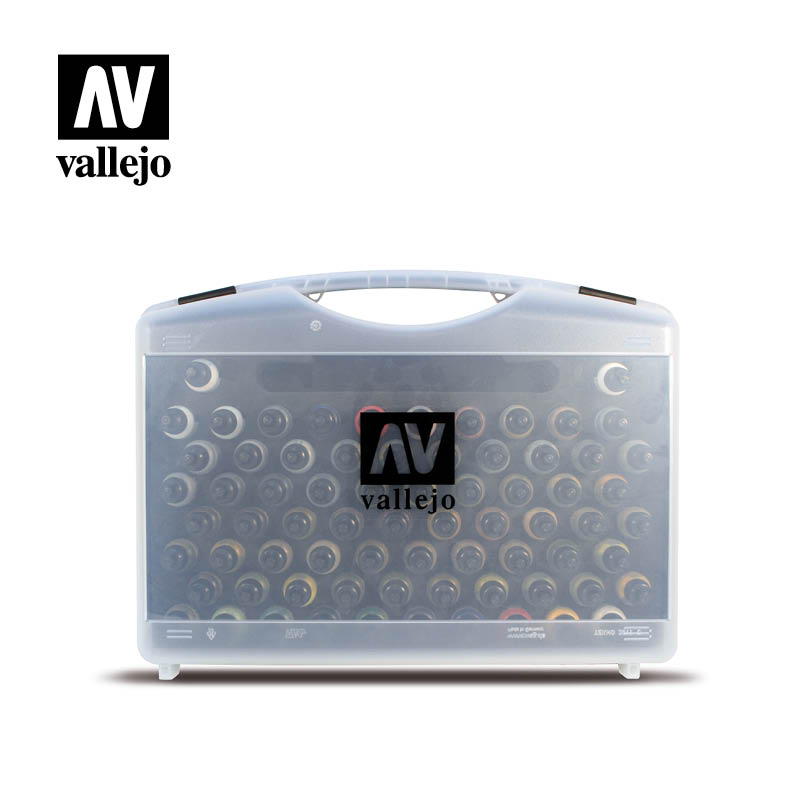 Vallejo - Model Air - 72 Basic Colors set + Brushes Plastic Case