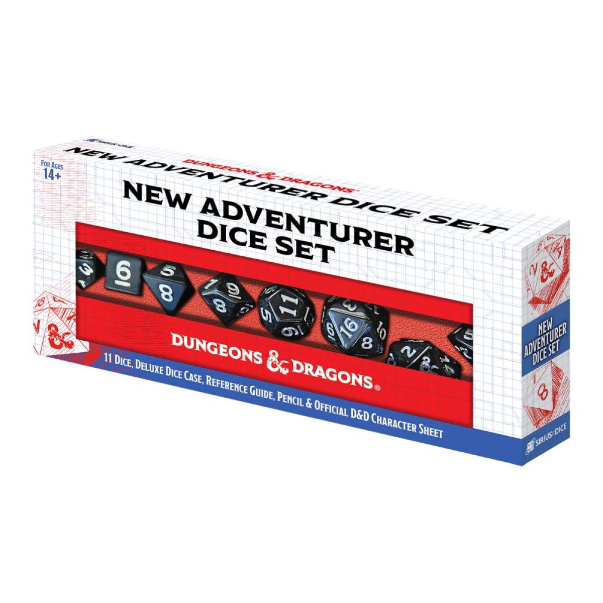D&D New Adventurer Dice Set - Black Dice Set