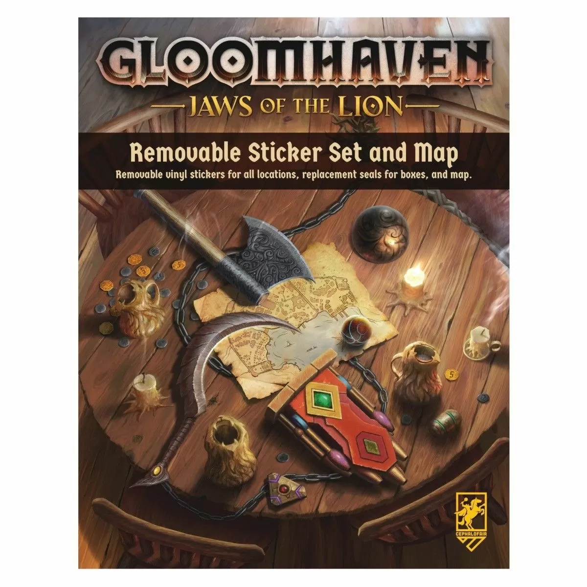Gloomhaven: Jaws of the Lion Map & Removable Stickers