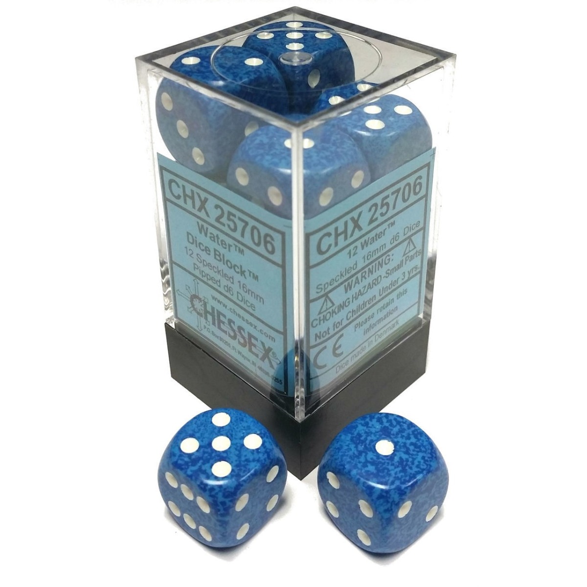 Chessex - Speckled 16mm d6 Water Dice Block (12 dice)